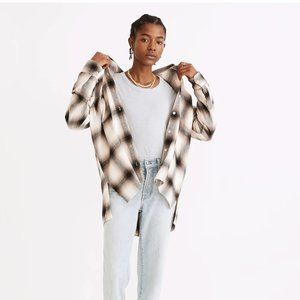 Madewell Flannel Oversized Ex-Boyfriend Shirt in Robson Plaid